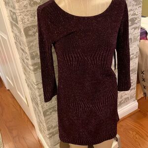 TRIXXI size small Cocktail dress burgundy and metallic